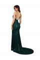 Sequin V-Neck Sleeveless Low Back Long Formal Evening Gown / Prom Dress / Bridesmaid Dress Essex