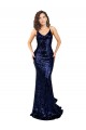 Sequin V-Neck Sleeveless Open Back Long Formal Evening Gown / Prom Dress / Bridesmaid Dress Essex