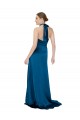 Silk like Satin Halter Neck Sleeveless Open Back Long Formal Evening Gown / Prom Dress / Bridesmaid Dress Essex