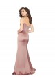 Silk like Satin V-Neck Sleeveless V-Back Long Black Tie Evening Gown / Prom Dress / Bridesmaid Dress Essex