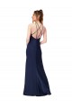 Silk like Satin High Neck Sleeveless Open Back Long Formal Evening Gown / Prom Dress / Bridesmaid Dress Essex