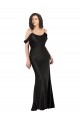 Silk like Satin Off the Shoulder Sleeveless Low Back Long Formal Dress / Bridesmaid Dress Essex