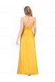 Silk like Satin V-Neck Sleeveless Open Back Long Formal Dress / Bridesmaid Dress Essex