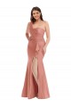 Silk like Satin One Shoulder Sleeveless Long Black Tie Plus Size Evening Gown / Prom Dress / Bridesmaid Dress Essex