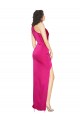 Silk like Satin One Shoulder Sleeveless Fuchsia Long Formal Evening Gown / Prom Dress / Bridesmaid Dress Essex