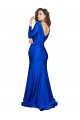 Silk like Satin V-Neck Long Sleeves V-Back Long Formal Evening Gown / Prom Dress / Bridesmaid Dress Essex