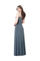 Spandex V-Neck Sleeveless Low Back Long Prom Dress / Bridesmaid Dress Essex