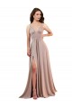 Spandex V-Neck Sleeveless Low Back Long Black Tie Evening Gown / Prom Dress / Bridesmaid Dress Essex