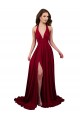 Spandex Halter Neck Sleeveless Open Back Long Black Tie Evening Gown / Prom Dress / Bridesmaid Dress Essex
