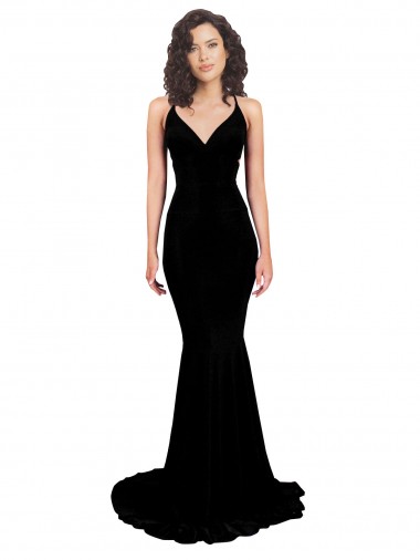 Spandex V-Neck Sleeveless Open Back Long Formal Evening Gown / Prom Dress / Bridesmaid Dress Essex