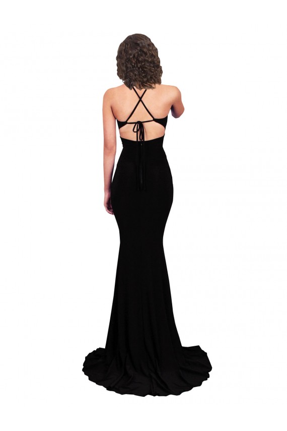 Spandex V-Neck Sleeveless Open Back Long Formal Evening Gown / Prom Dress / Bridesmaid Dress Essex