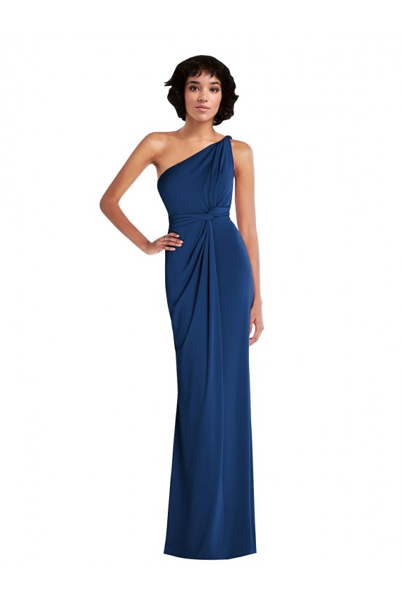Spandex One Shoulder Sleeveless Long Semi Formal Evening Dress / Prom Dress / Bridesmaid Dress Essex