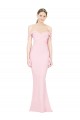 Stretch Crepe Strapless Sleeveless Low Back Pink Long Formal Evening Gown / Prom Dress / Bridesmaid Dress Essex
