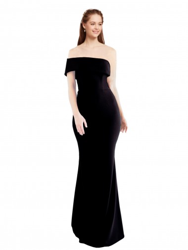 Stretch Crepe One Shoulder Sleeveless Keyhole Back Long Formal Evening Gown / Prom Dress / Bridesmaid Dress Essex