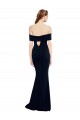 Stretch Crepe Off the Shoulder Sleeveless Keyhole Back Long Formal Dress / Bridesmaid Dress Essex