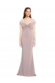 Stretch Crepe Off the Shoulder Sleeveless Keyhole Back Long Formal Evening Gown / Prom Dress / Bridesmaid Dress Essex