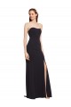 Stretch Crepe Strapless Sleeveless Low Back Dark Navy Long Formal Evening Gown / Prom Dress / Bridesmaid Dress Essex