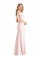 Stretch Crepe Off the Shoulder Sleeveless Long Bridesmaid Evening Dress Essex