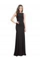 Stretch Crepe Bateau Neck Sleeveless Open Back Long Prom Dress / Bridesmaid Dress Essex
