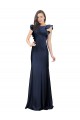 Stretch Crepe Bateau Neck Sleeveless Keyhole Back Long Prom Dress / Bridesmaid Dress Essex