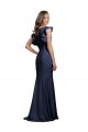 Stretch Crepe Bateau Neck Sleeveless Keyhole Back Long Prom Dress / Bridesmaid Dress Essex