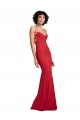 Stretch Crepe Spaghetti Straps Sleeveless Long Bridesmaid Dress / Evening Dress Essex