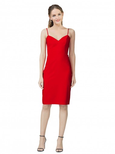 Stretch Crepe Sweetheart Sleeveless Cocktail Length Formal Evening Gown / Prom Dress / Bridesmaid Dress Essex