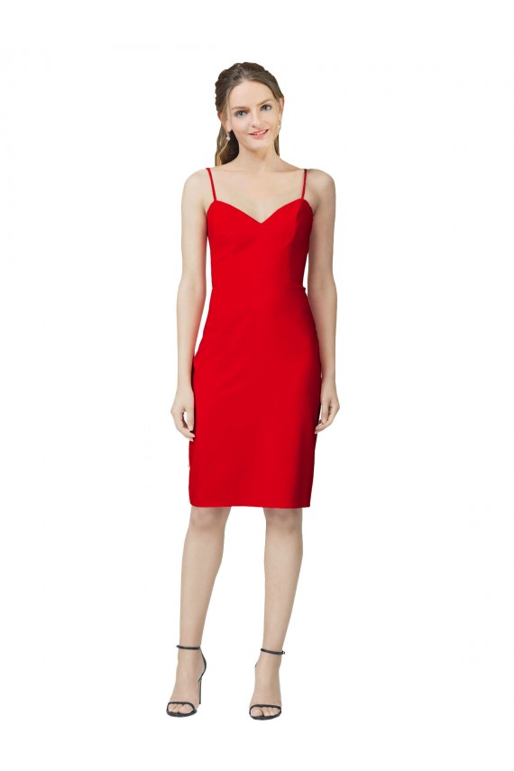 Stretch Crepe Sweetheart Sleeveless Cocktail Length Formal Evening Gown / Prom Dress / Bridesmaid Dress Essex