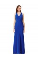 Stretch Crepe V-Neck Sleeveless Long Formal Evening Gown / Prom Dress / Bridesmaid Dress Essex