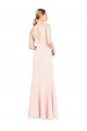 Stretch Crepe V-Neck Sleeveless V-Back Long Formal Evening Gown / Prom Dress / Bridesmaid Dress Essex