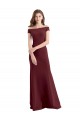 Stretch Crepe Off the Shoulder Sleeveless Long Prom Dress / Bridesmaid Dress Essex