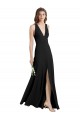 Stretch Crepe Halter Neck Sleeveless Long Formal Evening Gown / Prom Dress / Bridesmaid Dress Essex