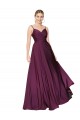 Stretch Crepe Spaghetti Straps Sleeveless V-Back Long Formal Evening Gown / Prom Dress / Bridesmaid Dress Essex