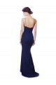 Stretch Crepe Spaghetti Straps Sleeveless Open Back Long Formal Dress / Bridesmaid Dress Essex