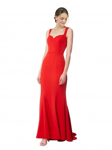 Stretch Crepe Sweetheart Sleeveless Long Formal Evening Gown / Prom Dress / Bridesmaid Dress Essex