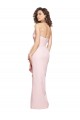 Stretch Crepe Strapless Sleeveless Low Back Pink Long Formal Dress / Bridesmaid Dress Essex