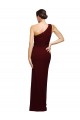 Stretch Crepe One Shoulder Sleeveless Long Black Tie Evening Gown / Prom Dress / Bridesmaid Dress Essex