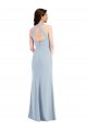 Stretch Crepe Halter Neck Sleeveless Open Back A-Line Long Formal Evening Gown / Prom Dress / Bridesmaid Dress Essex
