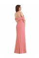 Stretch Crepe One Shoulder Sleeveless Low Back Long Semi Formal Evening Dress / Prom Dress / Bridesmaid Dress Essex