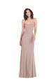 Stretch Crepe Sweetheart Sleeveless Dusty Pink Long Formal Dress / Bridesmaid Dress Essex