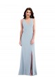 Stretch Crepe V-Neck Sleeveless Open Back Long Evening Dress / Bridesmaid Dress Essex