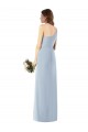 Stretch Crepe One Shoulder Sleeveless Long Semi Formal Evening Dress / Prom Dress / Bridesmaid Dress Essex