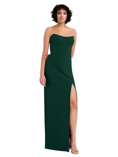 Stretch Crepe Scoop Neck Sleeveless Low Back Long Formal Evening Gown / Prom Dress / Bridesmaid Dress Essex