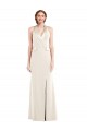 Stretch Crepe Halter Neck Sleeveless Low Back Long Semi Formal Evening Dress / Prom Dress / Bridesmaid Dress Essex