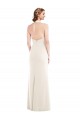 Stretch Crepe Halter Neck Sleeveless Low Back Long Semi Formal Evening Dress / Prom Dress / Bridesmaid Dress Essex