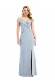 Stretch Crepe Off the Shoulder Sleeveless Long Semi Formal Evening Dress / Prom Dress / Bridesmaid Dress Essex