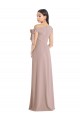Stretch Crepe Off the Shoulder Sleeveless Dusty Pink Long Formal Evening Gown / Prom Dress / Bridesmaid Dress Essex