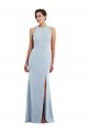 Stretch Crepe Halter Neck Sleeveless Open Back Trumpet Long Formal Evening Gown / Prom Dress / Bridesmaid Dress Essex