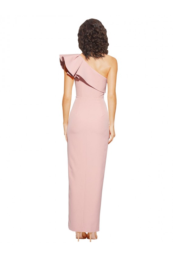 Stretch Crepe One Shoulder Sleeveless Long Formal Evening Gown / Prom Dress / Bridesmaid Dress Essex