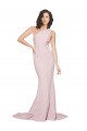 Stretch Crepe One Shoulder Sleeveless Mauve Sweep Train Semi Formal Evening Dress / Prom Dress / Bridesmaid Dress Essex
